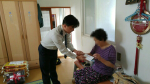 포항 덕산파출소, 관내 범죄피해자 가정 물품 전달