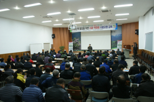 친환경사과 꽃솎음 사용요령 교육