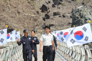 김해출 울릉경찰서장, 독도 경비현황·업무보고 받아