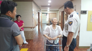김수룡 울진서장, 요양원 등 방문해 건강관리 당부