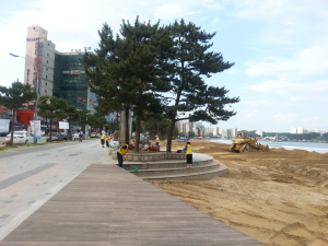 포항 중앙동, 영일대 해수욕장 피해 복구 마쳐