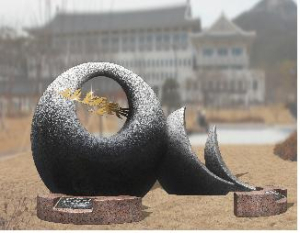 일본도민회, 신청사에 ‘망월’기념 조형물 기증