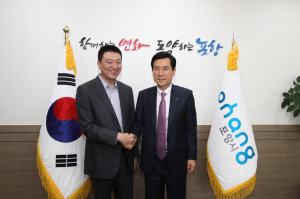 中 구천그룹 리하이위, 포항 방문