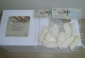 안동산약 반가공 깎은 ‘마’ 박피 후 진공포장해 유통