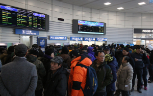 (르포) 포항역, 설 연휴 열차표예매 현장
