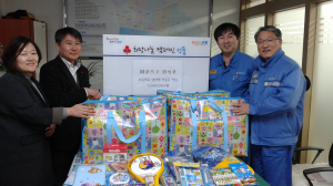 포스코 화성부, 중앙동 한부모가족 초등 입학 학용품 후원