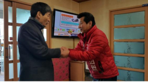 이창균, 장량동 통장協 참가…지지 호소