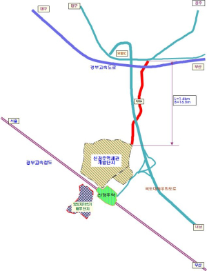 KTX신경주 역세권 진입로 공사 ‘탄력’