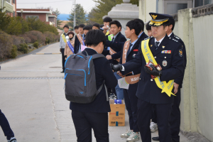 영주署, 등굣길 학교폭력 근절 캠페인