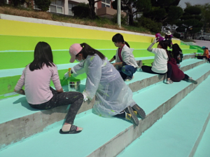 포항교육청, 벽화 그리기