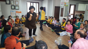 상대동지역자원봉사대, 치매예방운동 실시
