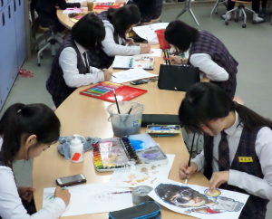 포항 항도중, 2016 존경하는 선생님 캐리커처 그리기