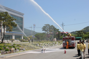 청도교육청-청도119안전센터, 합동 소방훈련…안전의식 고취