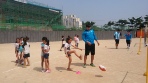 “신나는 럭비시간” 포스코건설팀 재능기부