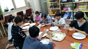 오천읍 다솜지역지역아동센터, 송편 만들기 행사