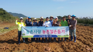 청하면, 농번기 고구마 수확 일손돕기