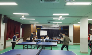 울릉도내 4개 中 탁구대표 선수들, 탁구결선대회