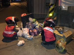 경산 진량읍, 도로변 청소