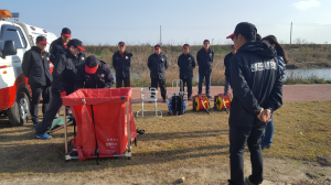 포항 북구청, 흥해 곡강천변서 산불진화 훈련