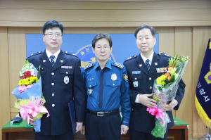 울진署, 임해중 경감ㆍ석기성 경위 승진 임용식