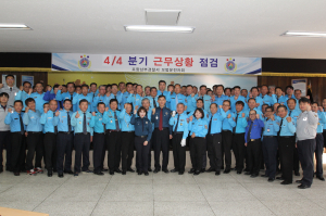 포남署, 모범운전자회 정기 검열점호