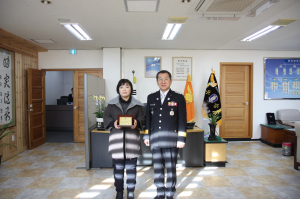 울진소방서 박서현 씨, 道지사 표창패 수상