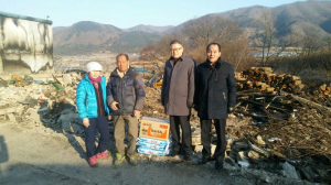 포항 북구청, 주택화재 피해 주민 위로 방문