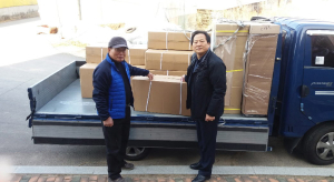 고령군 개진면, 옥포기와 고명진 대표 노인회관 철제의자 기증