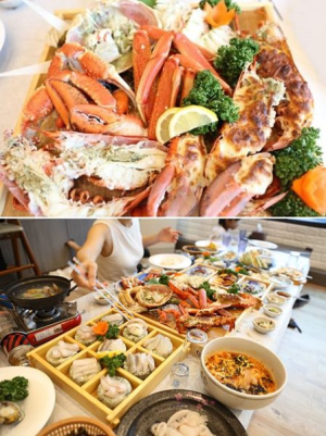 부산 광안리 횟집 中 회무한리필, 랍스타대게코스로 유명한 곳은? 산바다건물8층 산해횟집