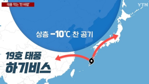 ˝11~12일 관건˝…`시간차` 발달 가능성, 19호 태풍 하기비스 이은 `20호 너구리` 