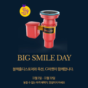 음식물분쇄기 블랙홀디스포저 빅스마일데이와 함께 주문폭주! 고공행진중