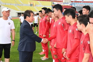 김천상무프로축구단 찾은 김충섭 구단주