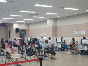 포항시 장량동 행정복지센터, 아침부터 북적