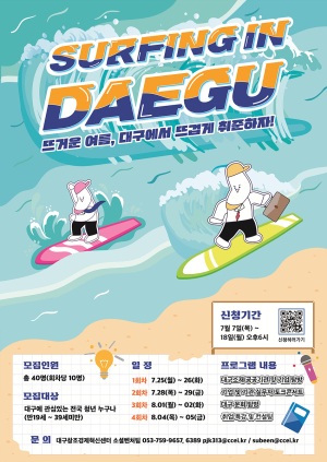 대구시, 청년 귀환 채널구축 사업 취업편 참가자 모집