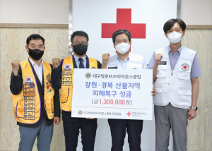 대구영호MJF라이온스클럽, 강원ㆍ경북산불지역 피해복구성금