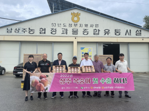 상주 복숭아 올해 첫 수출길…‘인도네시아행’