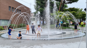 영주 풍기룰루랄라놀이터 바닥분수 가동