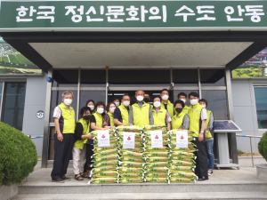 안동시 풍천면 하회리 류시재 씨, 쌀 기부