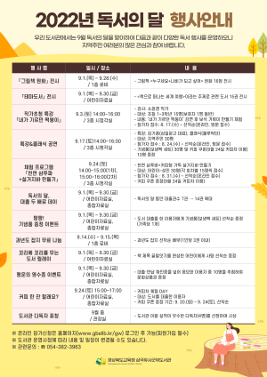 삼국유사군위도서관, 독서의 달 맞이 독서문화프로그램 ‘풍성’