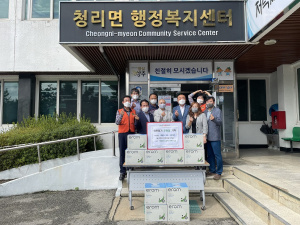 상주 지혜정사, 청리면 취약계층 두유 나눔