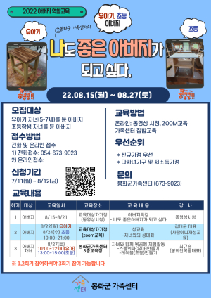 봉화군가족센터, 아버지 역할교육 프로그램