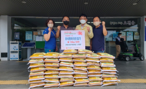 포항시축구협회, 오천읍에 쌀 500kg 기부