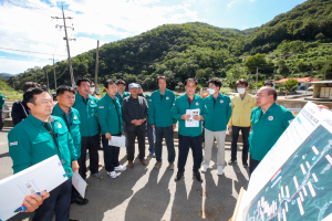 경북도의회 건설소방위원회, 태풍피해 복구현장 방문