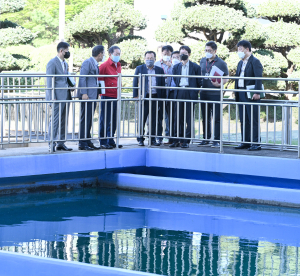 고산·매곡정수사업소 찾은 홍준표 대구시장