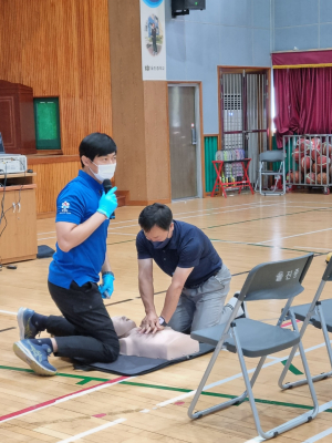 울진중, 교직원 응급 처지 교육
