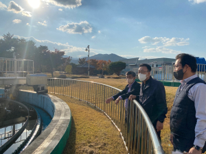 최종원 대구환경청장, 칠곡 약목공공하수처리시설 실태 점검