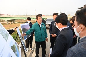 김충섭 김천시장, 건설안전국 주요 사업 현장 점검 실시