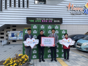 김천서부교회, 40가구 희망 나눔 상자 기탁