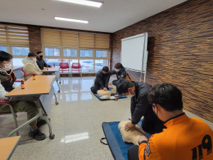 문경시 기업복지센터, 모전119안전센터와 합동소방훈련