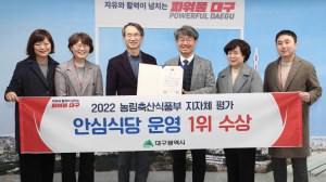 대구시, 안심식당 지정 운영사업 ‘전국 1위’